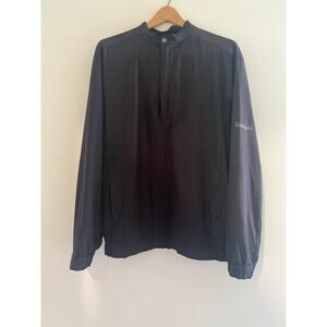Walter Hagen Men's Golf Rain Jacket Pullover 1/4 Zip Black Size Medium JL